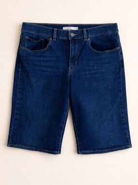 Levi’s Bermuda Denim Shorts Women’s Size 30 Blue Mid Rise Stretch Jean Shorts